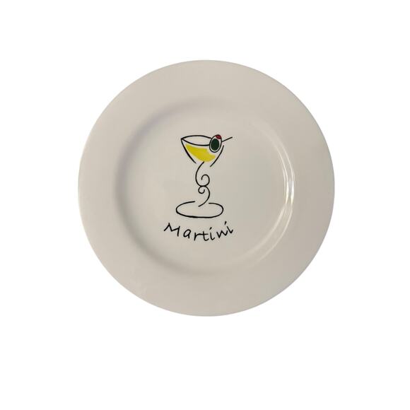 Sakura “Martini Hour” Salad Plates Set of 4 Bold Color-Splash Entertaining - Picture 4 of 5